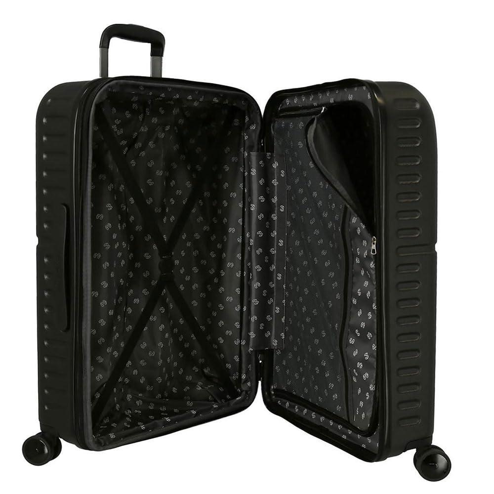 Pepe Jeans Highlight Juego de maletas Negro 55/70 cms Rígida ABS Cierre TSA integrado 116L 7,54 kgs 4 Ruedas dobles Equipaje de Mano