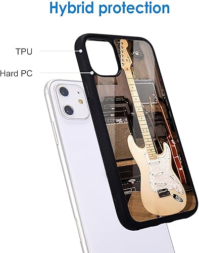 Miniatura 3 de Idocolors Funda protectora para iPhone 87 Plus con banda de música y guitarra acústica, TPU suave y parte trasera dura, a prueba de golpes,