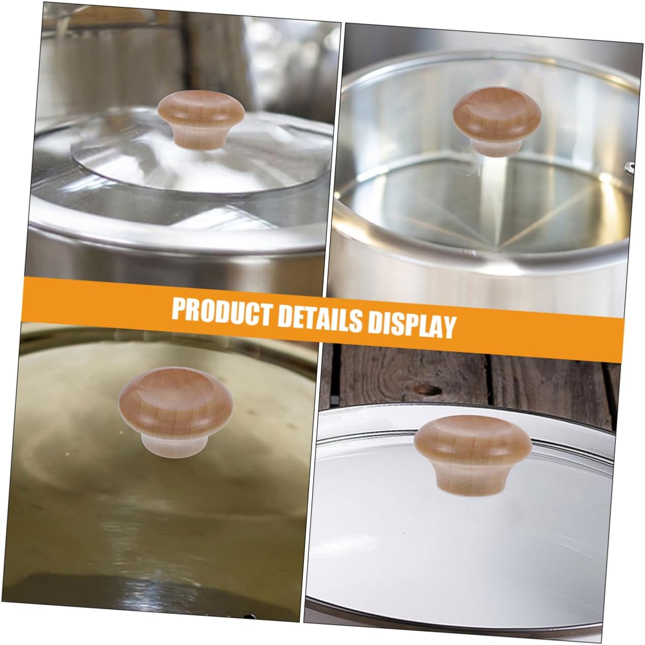 Garneck 25pcs Pot Lid Knobs Replacement Handles Comfortable Grip for Cookware Easy to Install for Various Pot Covers