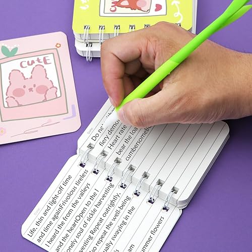 Miniatura 6 de Unigift 4 Pcs A7 Animal Mini Notebooks,Cartoon Small Spiral Pocket Journal Hardcover Note Books Fox Bear Rabbit Crocodile Lined Portable Notepad