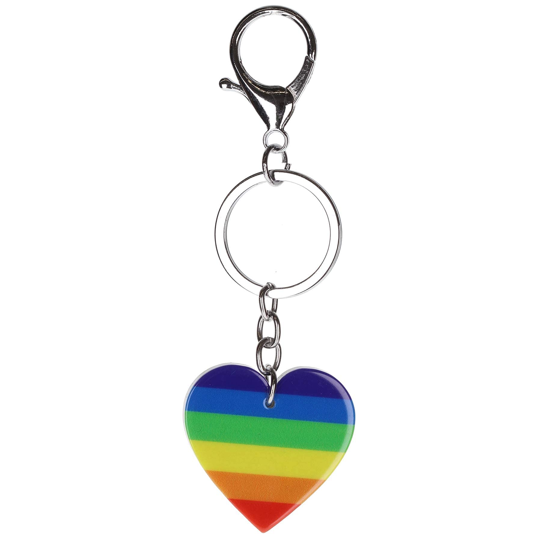 Stands Out, Supplying Outstanding Gifts Rainbow Heart LGBT Pride Novelty Keyring Bag Tag Charm