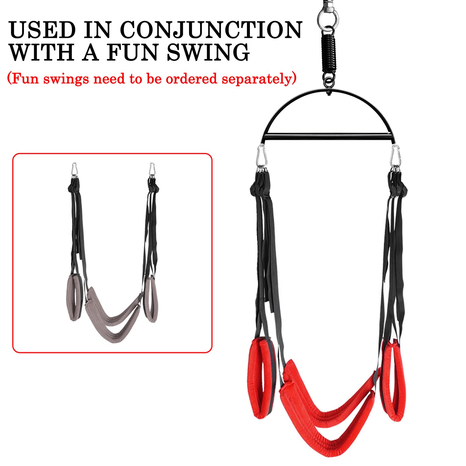 2.0 Support pour Balançoire Accessoires,Balançoire Sexuelle pour Le Plafond,Meuble Jeux Adulte Couple,Jeux pour Couples Set Accessoires Hard,Supporte Jusqu'à 1100 LB (A)