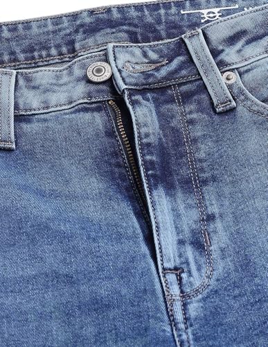 Image of Flying Machine Men's Relaxed Tapered Fit Jeans| Solid | Mid Rise | Stretchable | Jeans for Man