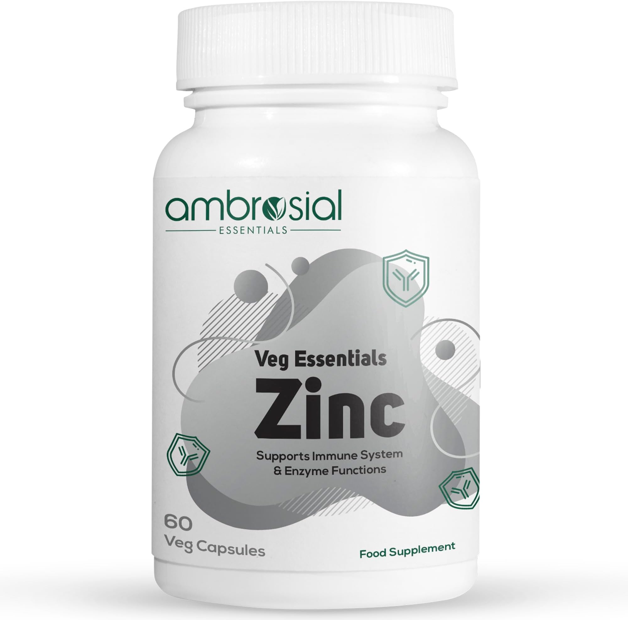 Zinc 30mg 60 Veg Capsules (Pack of 1-60 Capsules)