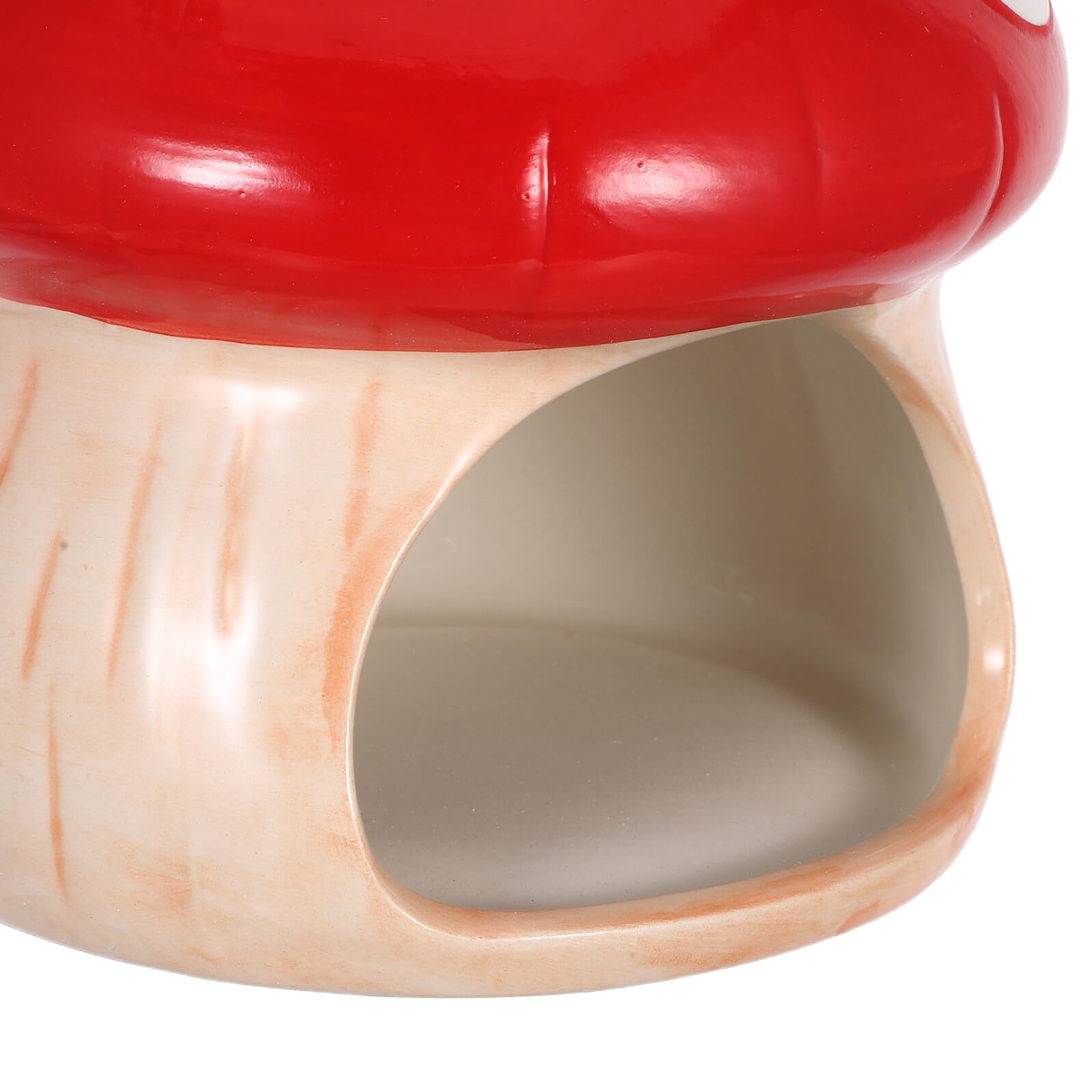 Cachette pour Betta et Crevettes Céramique Maison Champignon Aquarium Refuge de Repos et Reproduction Décor Adapté pour Poissons Rouges et Pleco Abri Naturel pour Aquarium