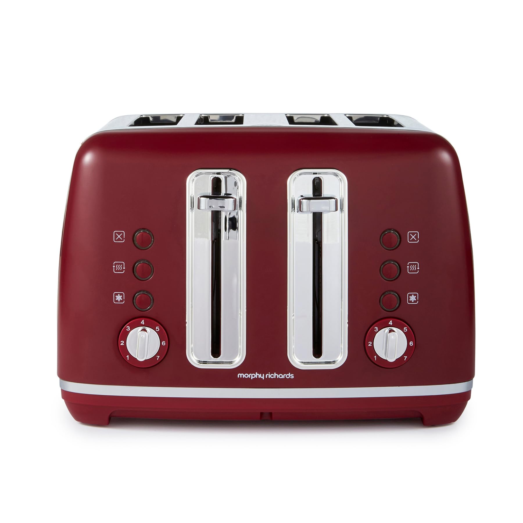 Morphy Richards Accents 4 Slice Toaster - Rhubarb - Burgundy