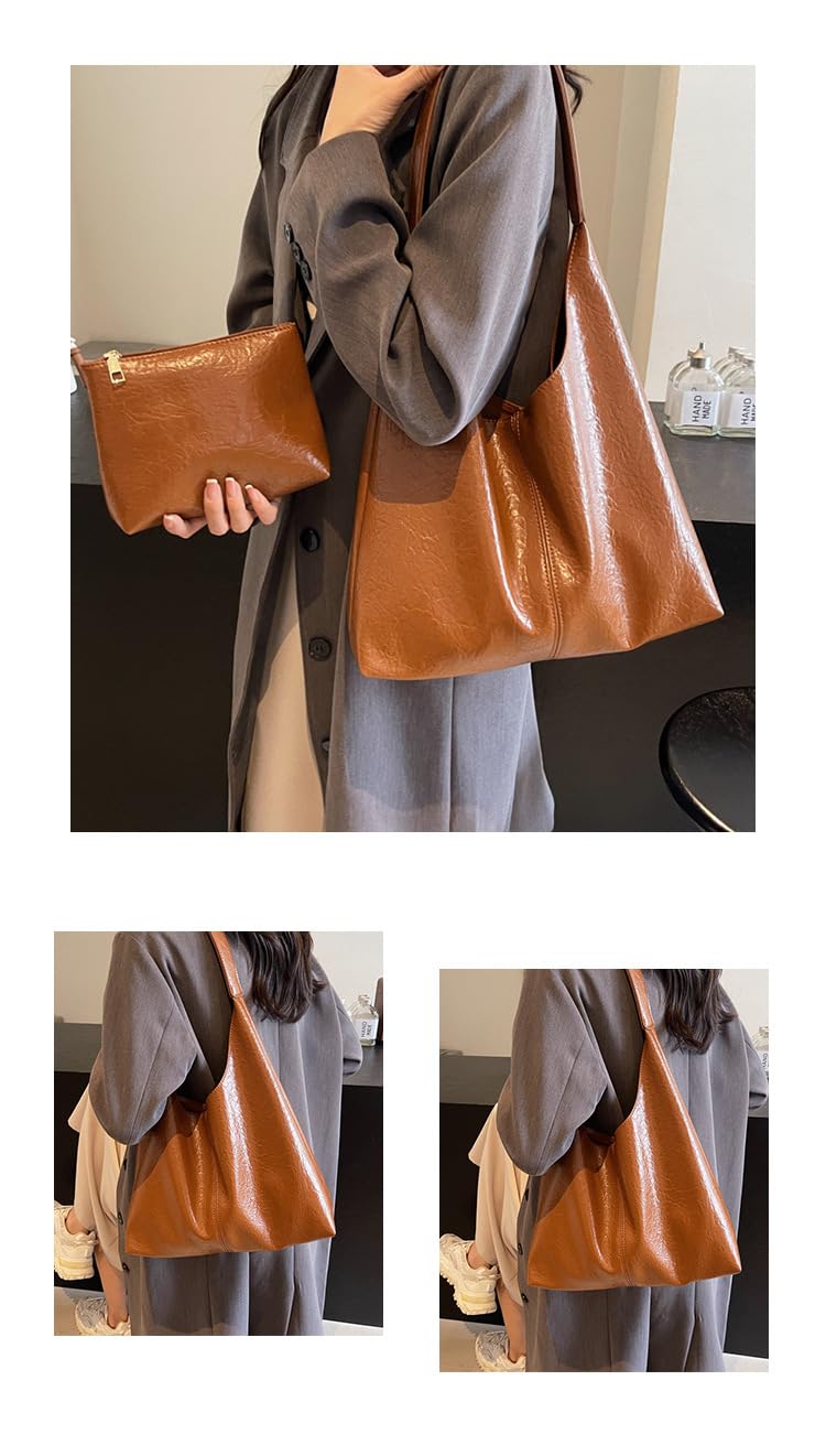Bolso De Mano De Piel Desgastada Vogilia Scarlett, Bolso De Mano Impermeable De Piel Sintética, Bolso De Hombro De Mujer De Moda Retro