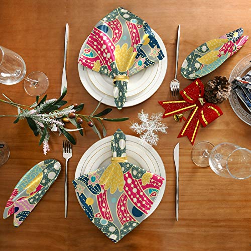 Zzwwr Stylish Colorful Cactus Pattern Cloth Napkins, Set Of 6 20 X 20 Inch Soft & Comfortable Polyester Dinner Napkin For Family, Restaurant, Weddings, Parties #TOP4