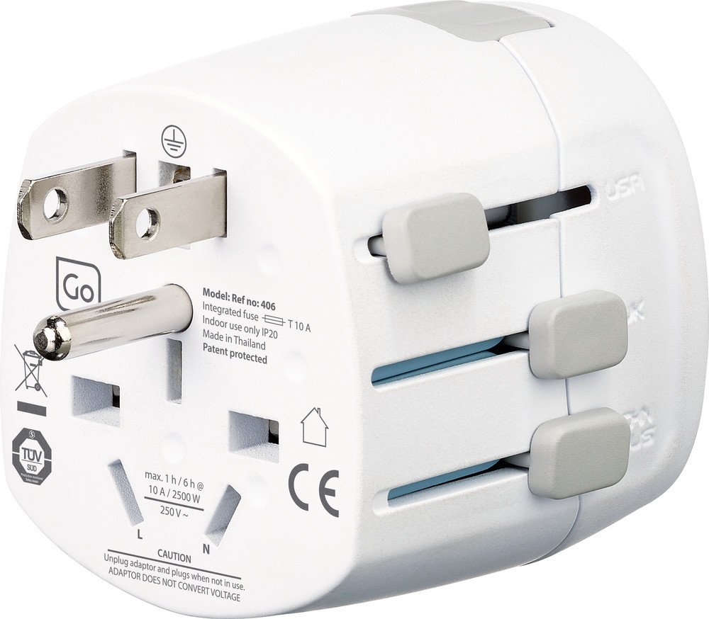 Adattatore Universale Da Viaggio Septal: Spina UK A UE/USA/Cina - Bianco ✈️🔌