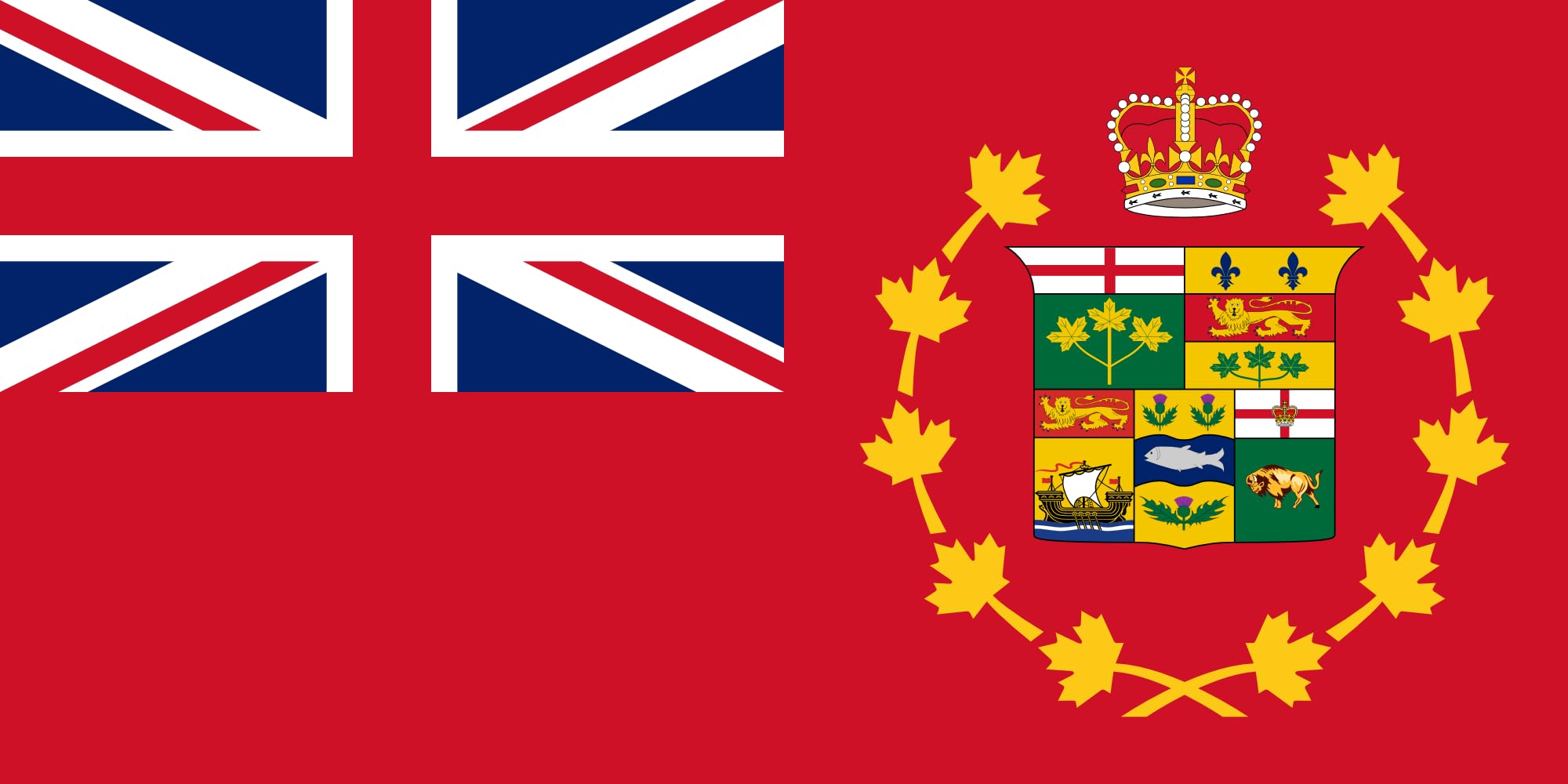 Drapeau Canada 1870 grand modèle pour décoration salon et bureau