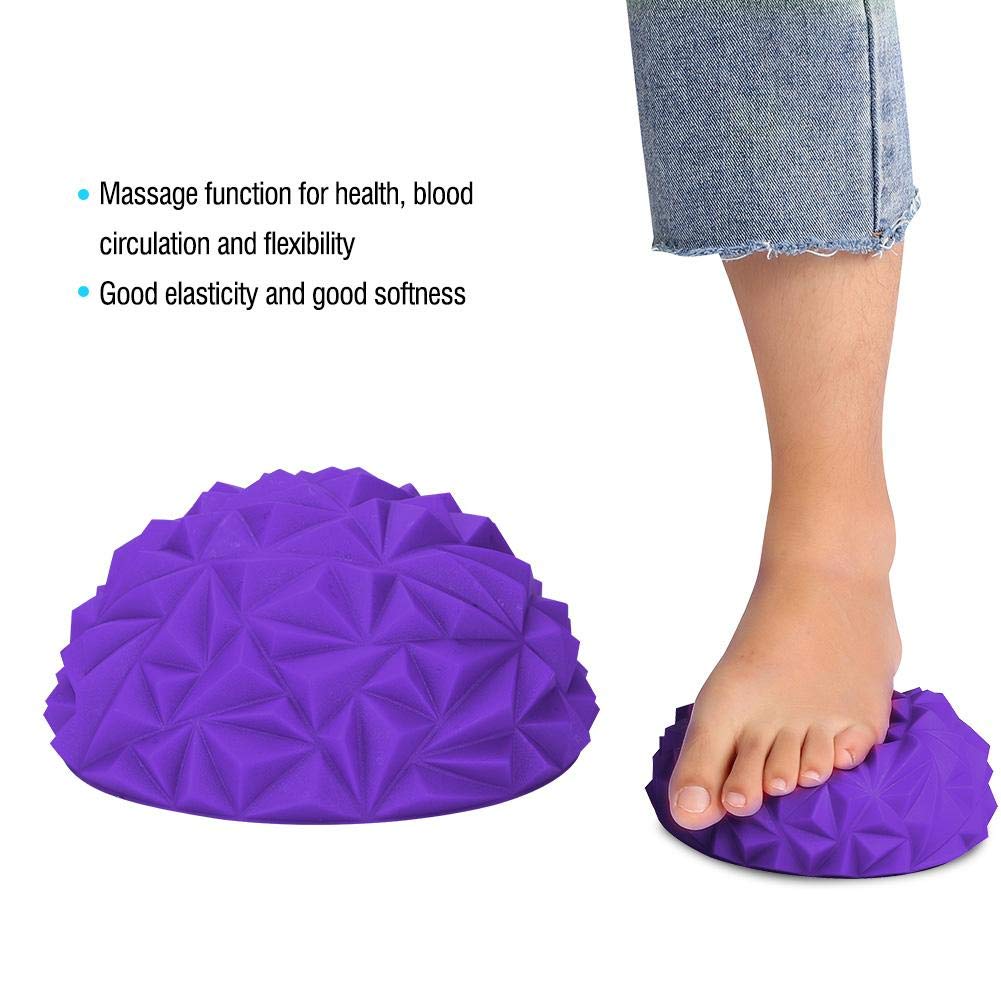 Pelota de masaje, Pelota de fitness no tóxica, Pelota de masaje puntiaguda, Cápsulas de equilibrio de, para trabajadores de oficina mayores(purple)