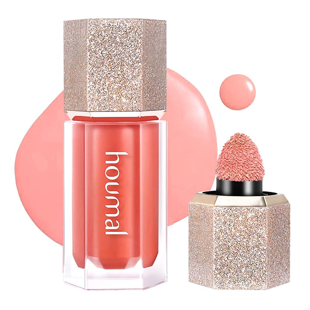 Soft Cream Blush Stick, Liquid Blush Makeup for Cheeks, Multi Sheer Big Brush Liquid Skin Tint Stick for Eyes and Lips, Long-Wearing, Natural-Looking,Blends Perfectly onto Skin (Sunny Orange)