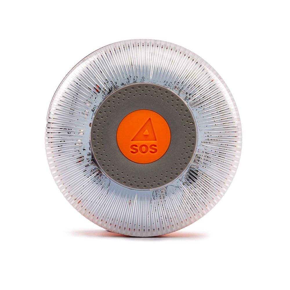 Flash LED SOS Luz de Emergencia V16 Conectada Homologada DGT 3.0 OBLIGATORIA, SIM y Servicio DE Datos Incluido hasta 2038, Base Imantada, Resistencia IP54 + Set Caja Mini Primeros Auxilios