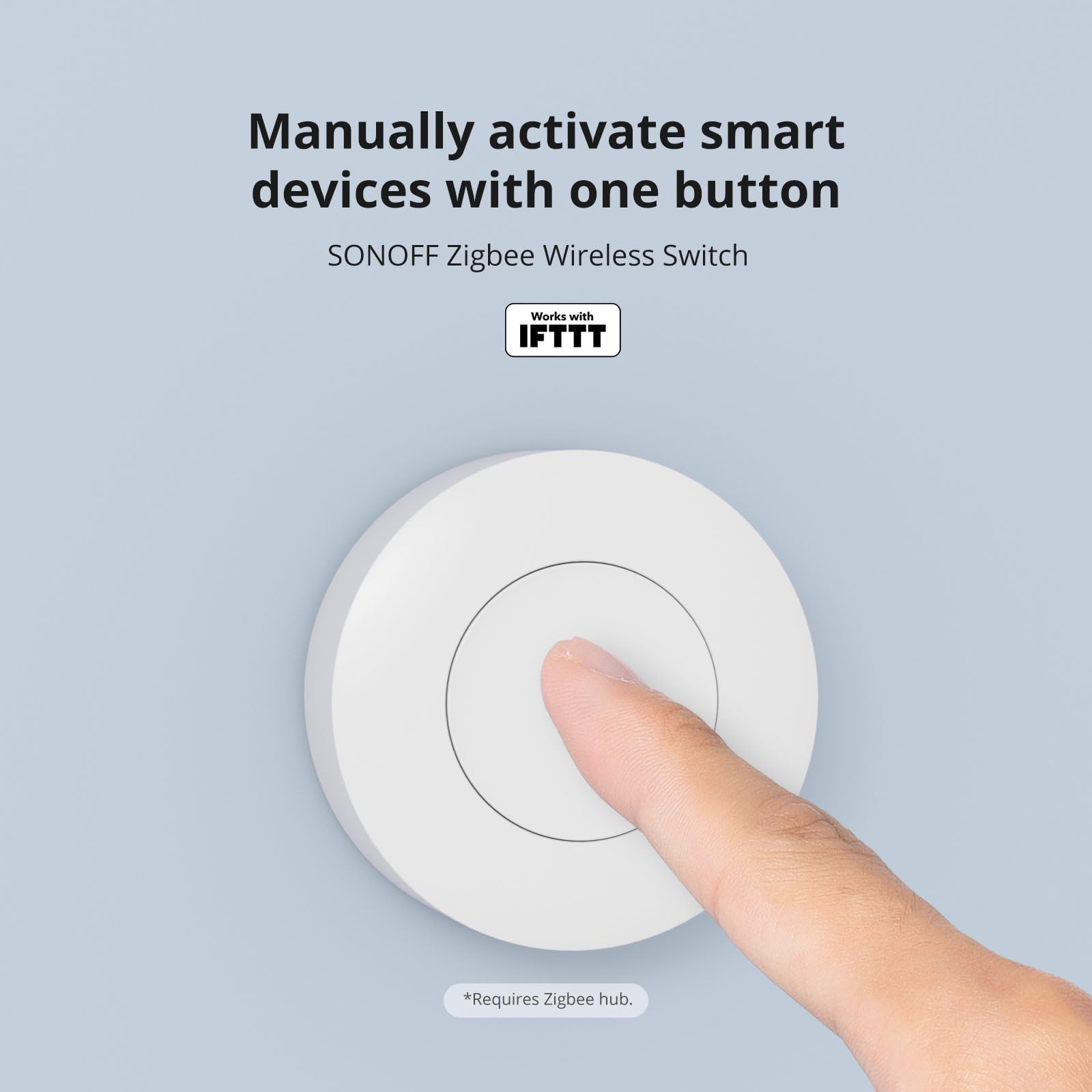 SONOFF SNZB-01P Interrupteur Sans Fil ZigBee 3.0, Compatible Alexa/SmartThings/IFTTT (2 Pack)