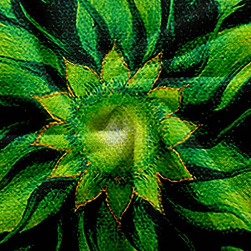 Couverture polaire fleurs vertes pour cocooning dans le salon - 5