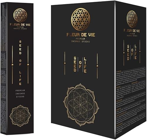Miniatura 1 de Aromas de incienso auténticos y elegantes hechos a mano (caja de 12 x 15 palos) (Seed of Life)
