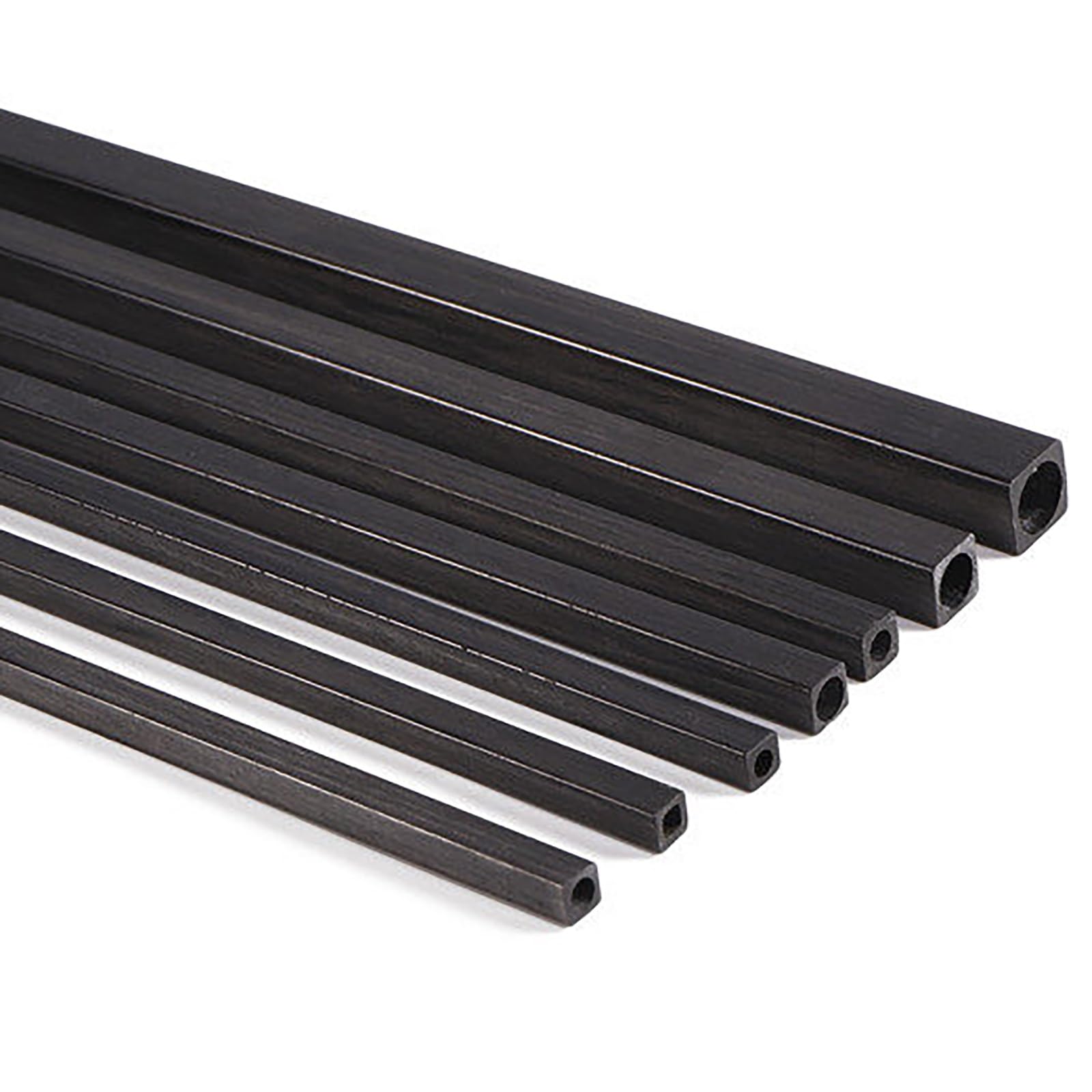 Rura Z WłóKna WęGlowego Węże Z Włókna Węglowego 1000 1200 1500 mm, Lekka Kompozytowa Rura Kwadratowa Do Naprawy Quadcoptera/Samolotu RC/Drukarki 3D