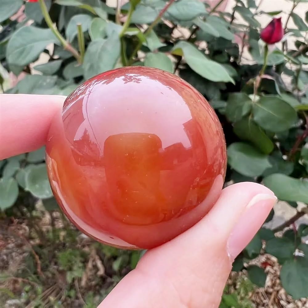 AARTERZZA Stone red Agate Ball Crystal Home Decoration(Size:4pcs)