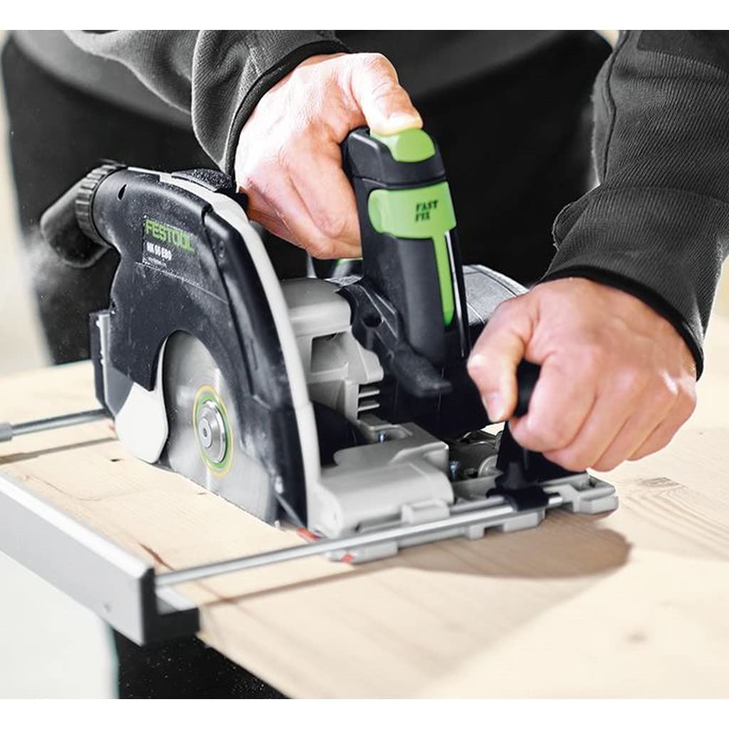 Festool Scie Circulaire HK 55 EBQ-Plus avec Rail FSK 420 | Scie circulaire portative professionnelle - inclinaison 0-50°, aspiration 27/36 mm, livrée avec Systainer