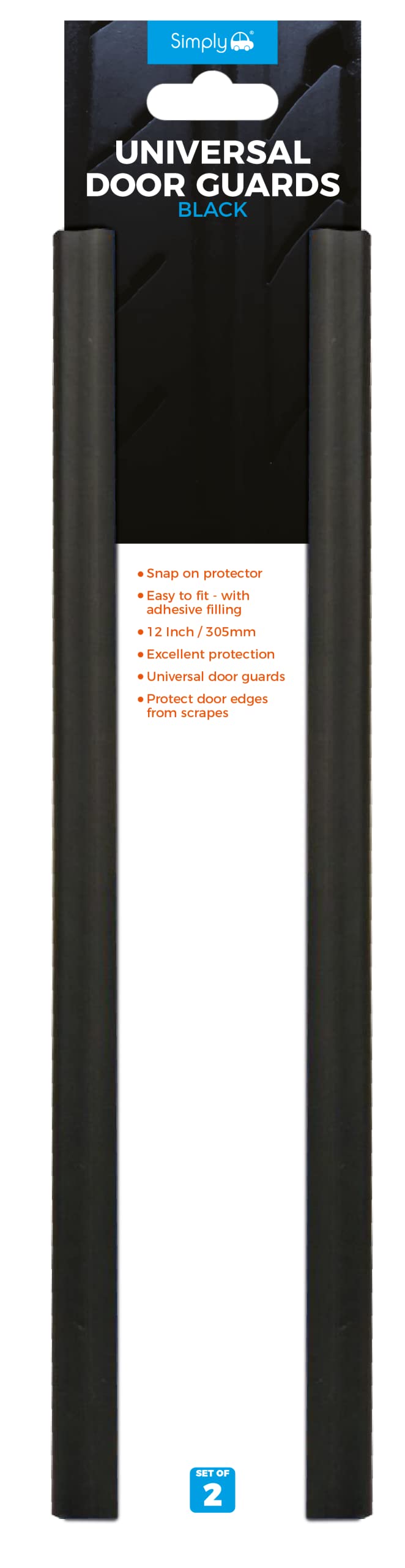 DG10 Simply Auto Universal Black Door Guard 30Cm 2PK