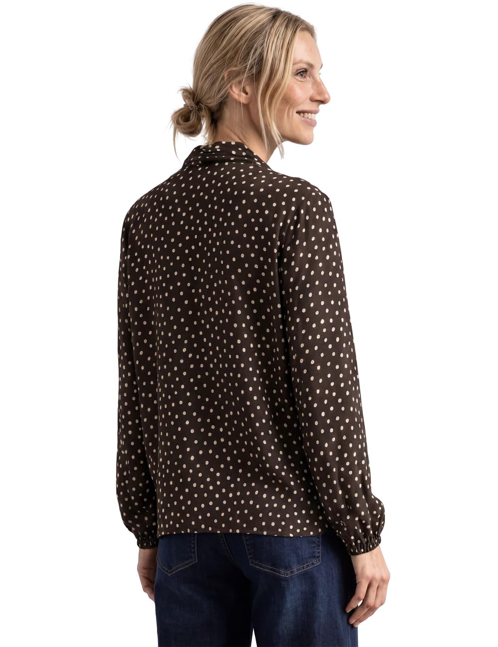 Street One 3413592 Camicetta a Maniche Lunghe con Dettaglio a Fiocco Donna