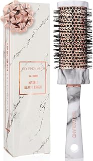 Round Hair Brush for Women Blow Dry - 43mm Ceramic Round Brush for Blow Drying, Detangling, & Styling - Marble Barrel Brush by Lily England - The Ultimate Curling Brush for Curly & All Hair Types