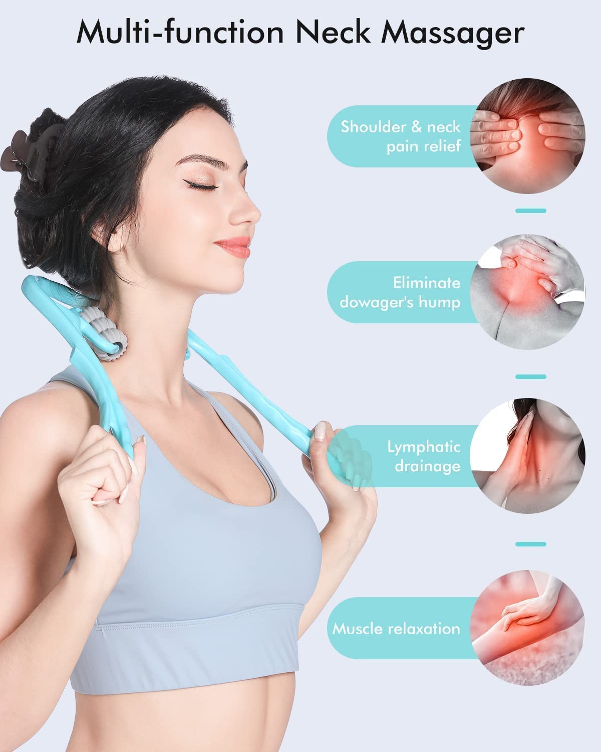 Kumishree Home Care Neck Massor for Cervical Dard Manual, Pain Relief Deep Handheld Sholder Masagar, 6 balls suitable for tool massage point waist Kumishree Home Care Neck Massor for Cervical Dard Manual, Pain Relief Deep Handheld Sholder Masagar, 6 balls suitable for tool massage point waist