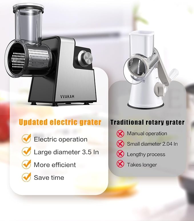 Rallador Eléctrico 5 en 1 300W Cortador Verduras Acero Inoxidable miniatura 5