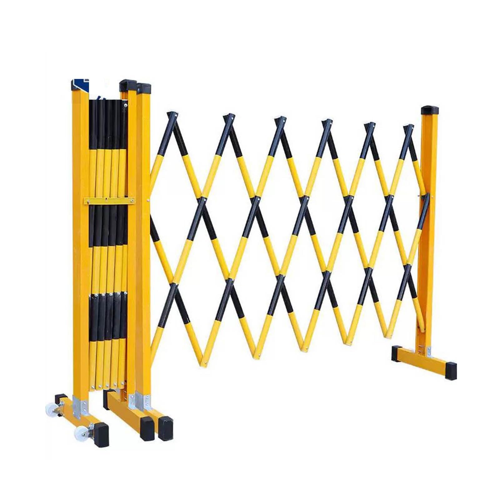 Portillon de sécurité mobile avec roues et barrière portable pliable de 100 cm