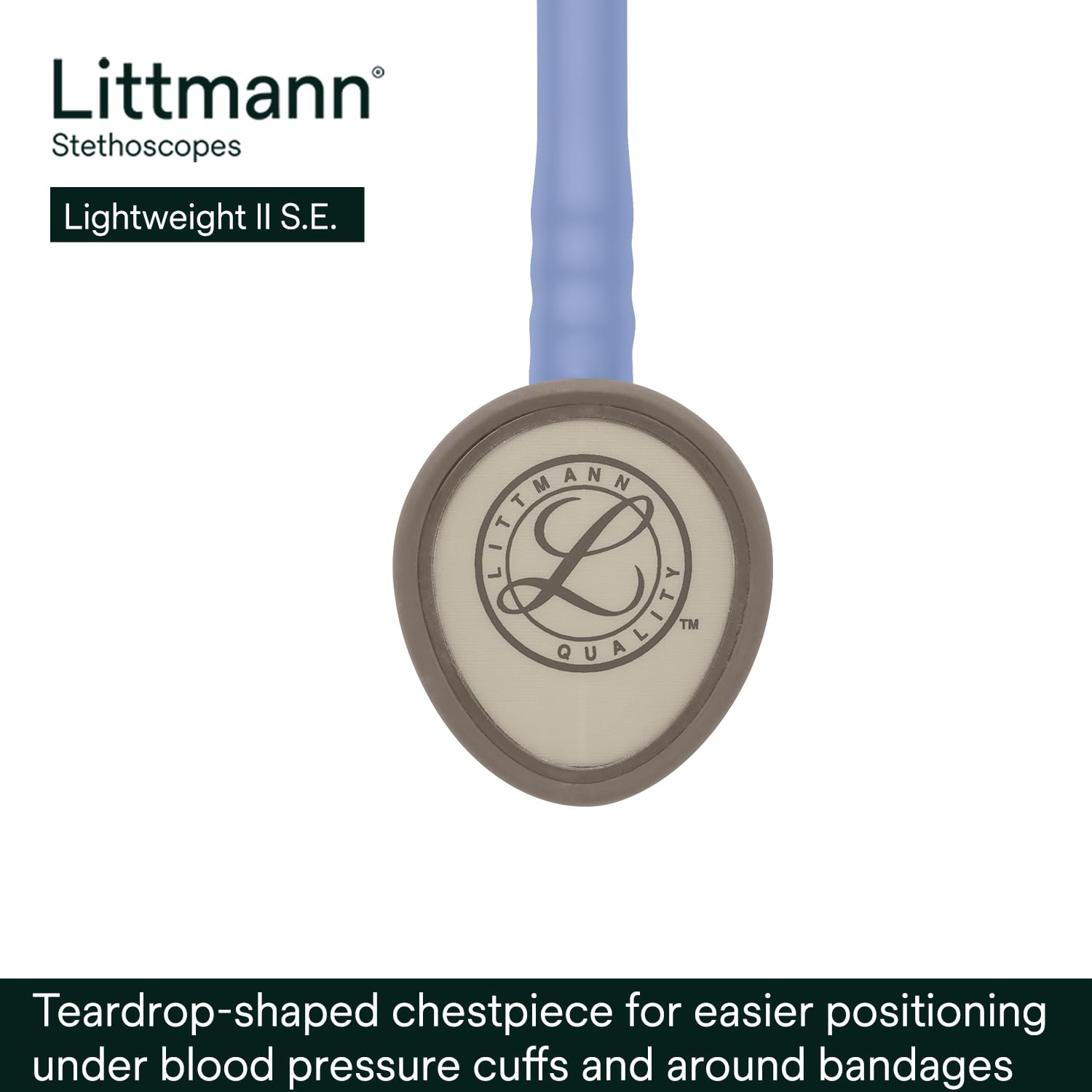 3M Littmann Fonendoscopios Lightweight II S.E. 2454, tubo de color azul cielo, 71,1 cm