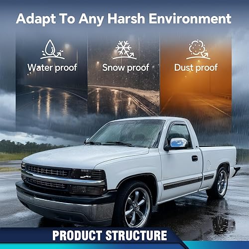 Vista 107 de PIT66 - Faros delanteros LED, compatibles c/99-02 Chevy Silverado 1500 2500/01-02 Silverado 1500HD 2500HD 3500/00-06 Tahoe Suburban 1500 2500