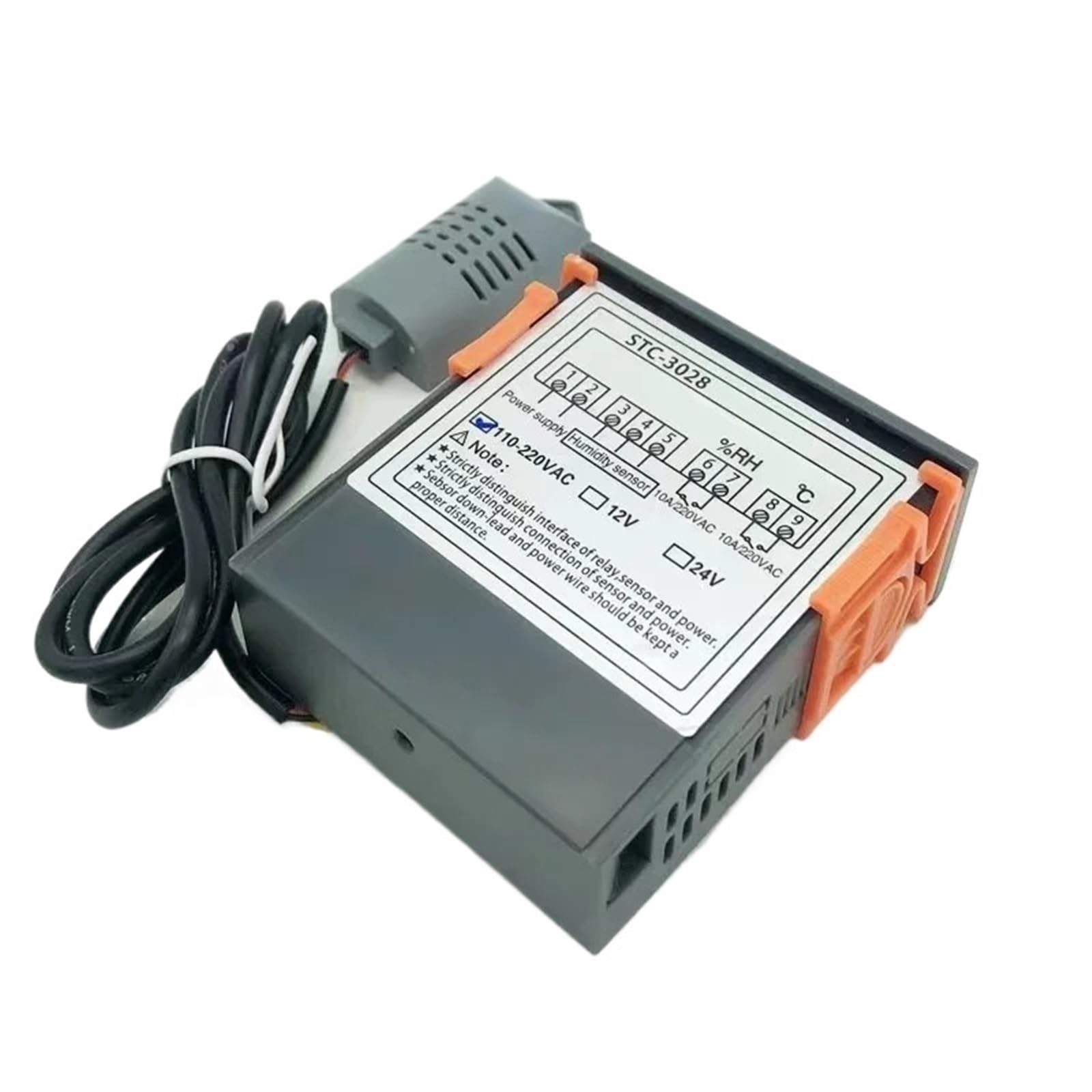 1 pz Doppio termostato digitale Controllo temperatura umidità STC-3028 Termometro Igrometro Incubatrice Controller AC 220V DC 12V 24V(STC-3028 110-220V)