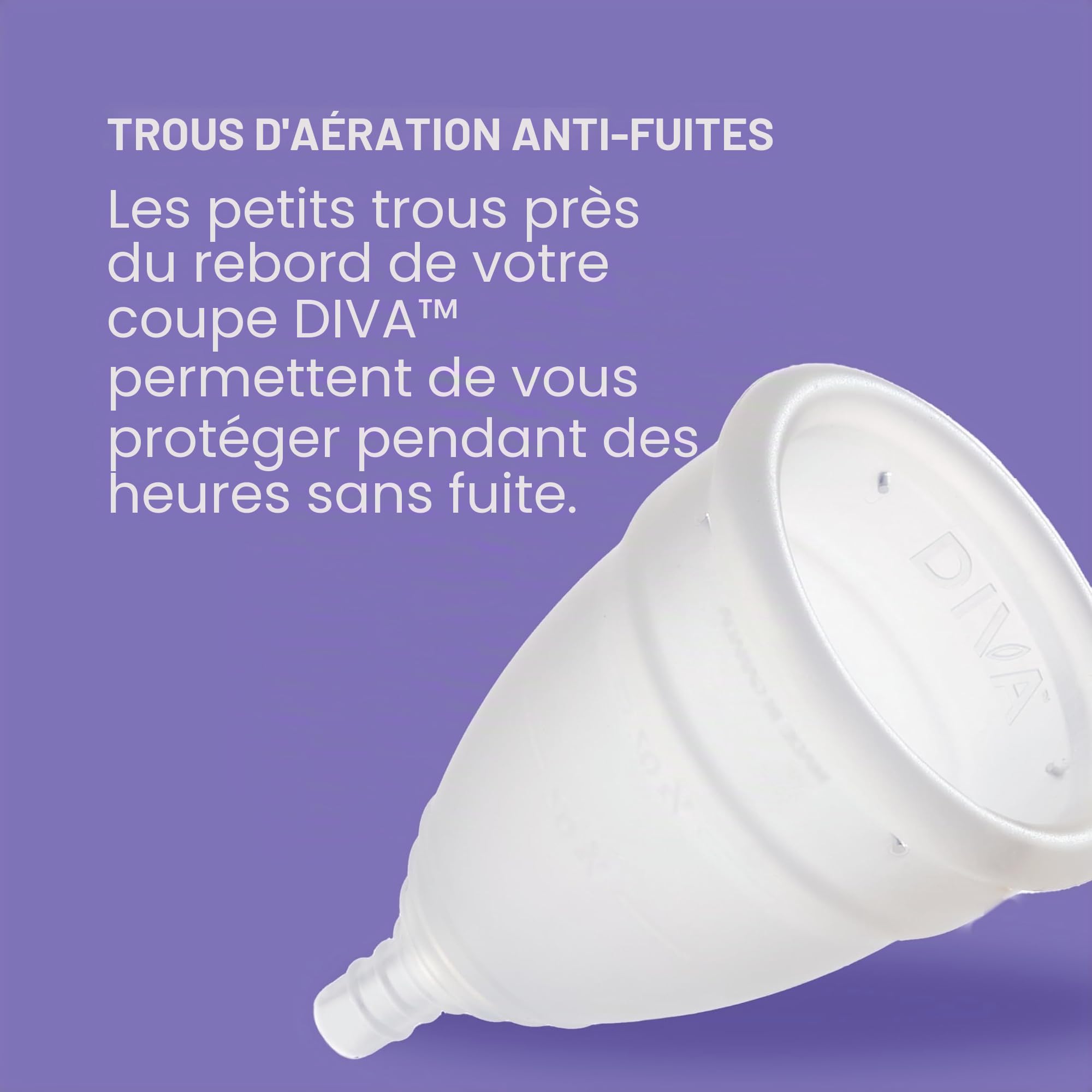 DivaCup Menstrual Cups Modèle 2. 100% Silicone de Qualité Médicale. Alternative Sûre et Sans Fuite aux Serviettes Hygiéniques et aux Tampons.