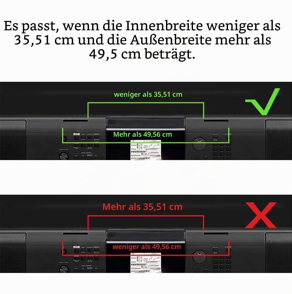 Notenständer für Noten, Yamaha Notenständer passend für mehrere Keyboard-Modelle, stabil und langlebig, Keyboard Notenständer mit 3 Notenbuch-Clip, GORBADO-MS-SO-34-FBA