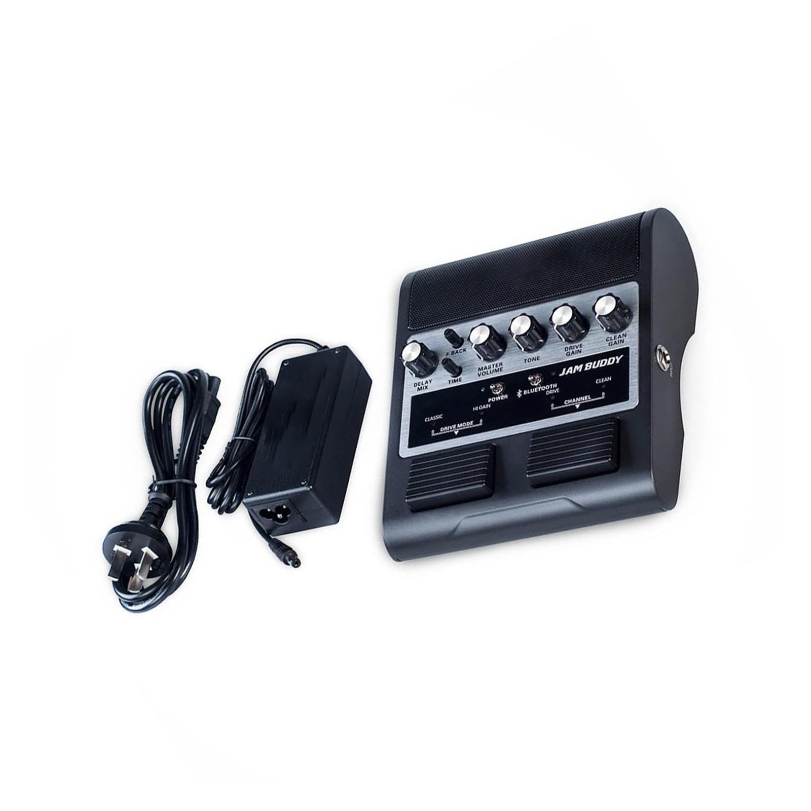 Efekty Gitarowe Przenośny Wzmacniacz Gitarowy I Pedał Efektów Z Pedałem Nożnym(Black)