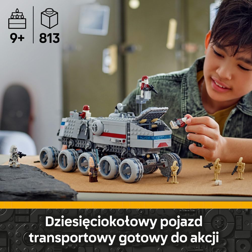 LEGO Star Wars Czołg Republiki Juggernaut 75413 | Model czołgu, zabawka dla 9-latka, prezent Star Wars dla dzieci, klocki dla chłopca i dziewczynki, 813 elementów