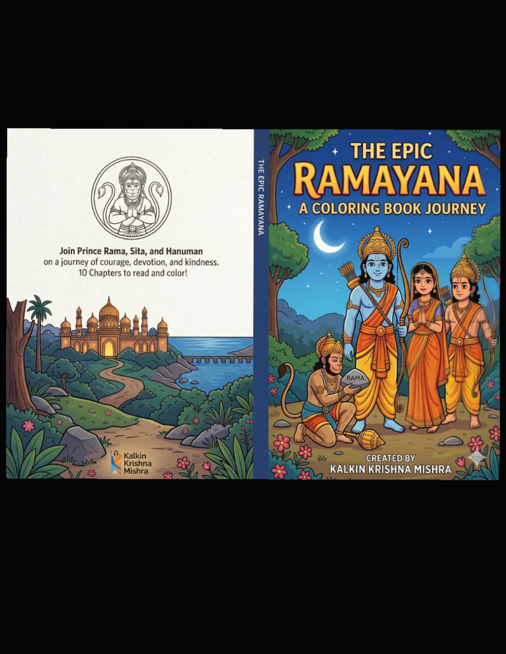 10 Ramayana Stories for Kids: Illustrated Tales with Coloring Pages and Moral Lessons