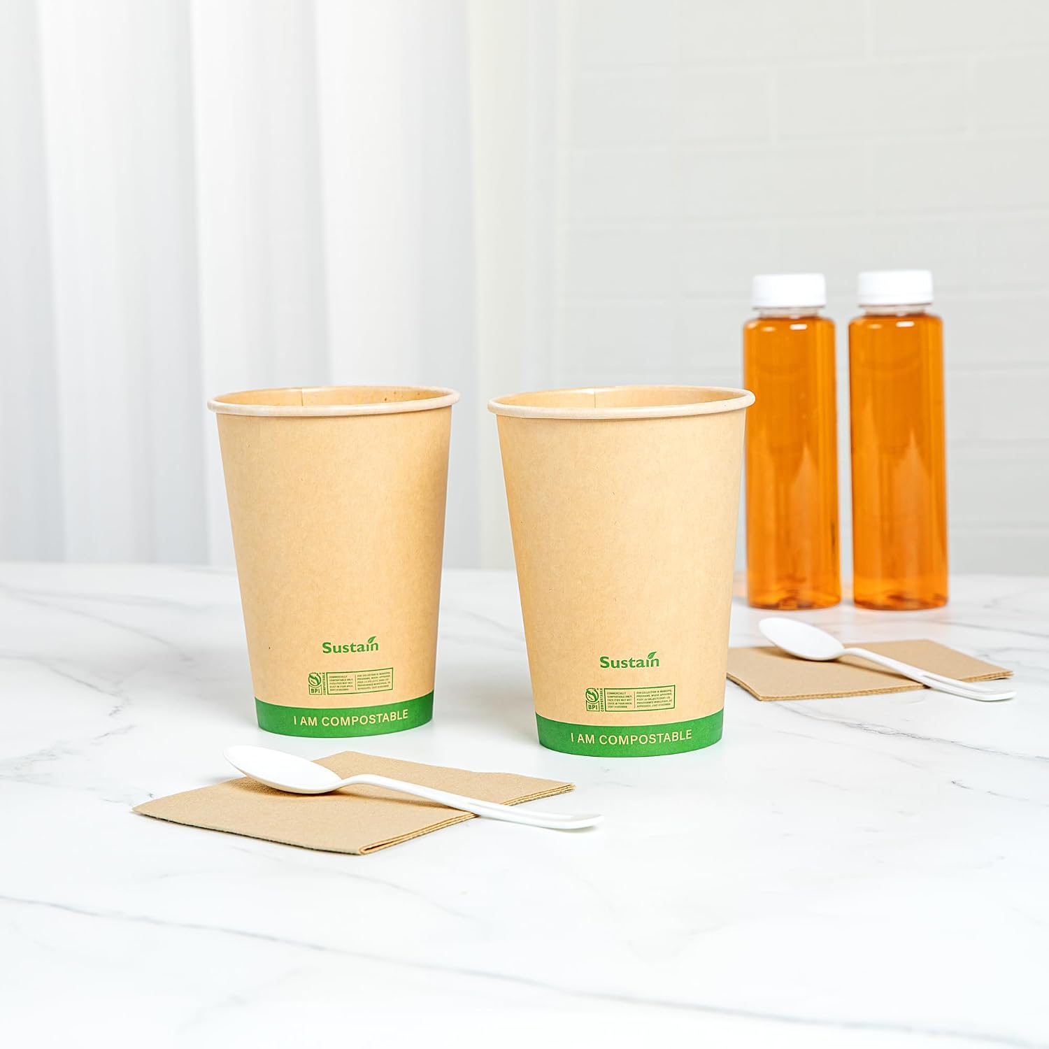 Restaurantware Paper Soup Containers 25 Pack Of 32 oz Disposable Kraft To Go Hot Soup Serving Bowls BPI-Certified Compostable Leakproof Stackable Food Containers For Noodles, Pasta And Desserts