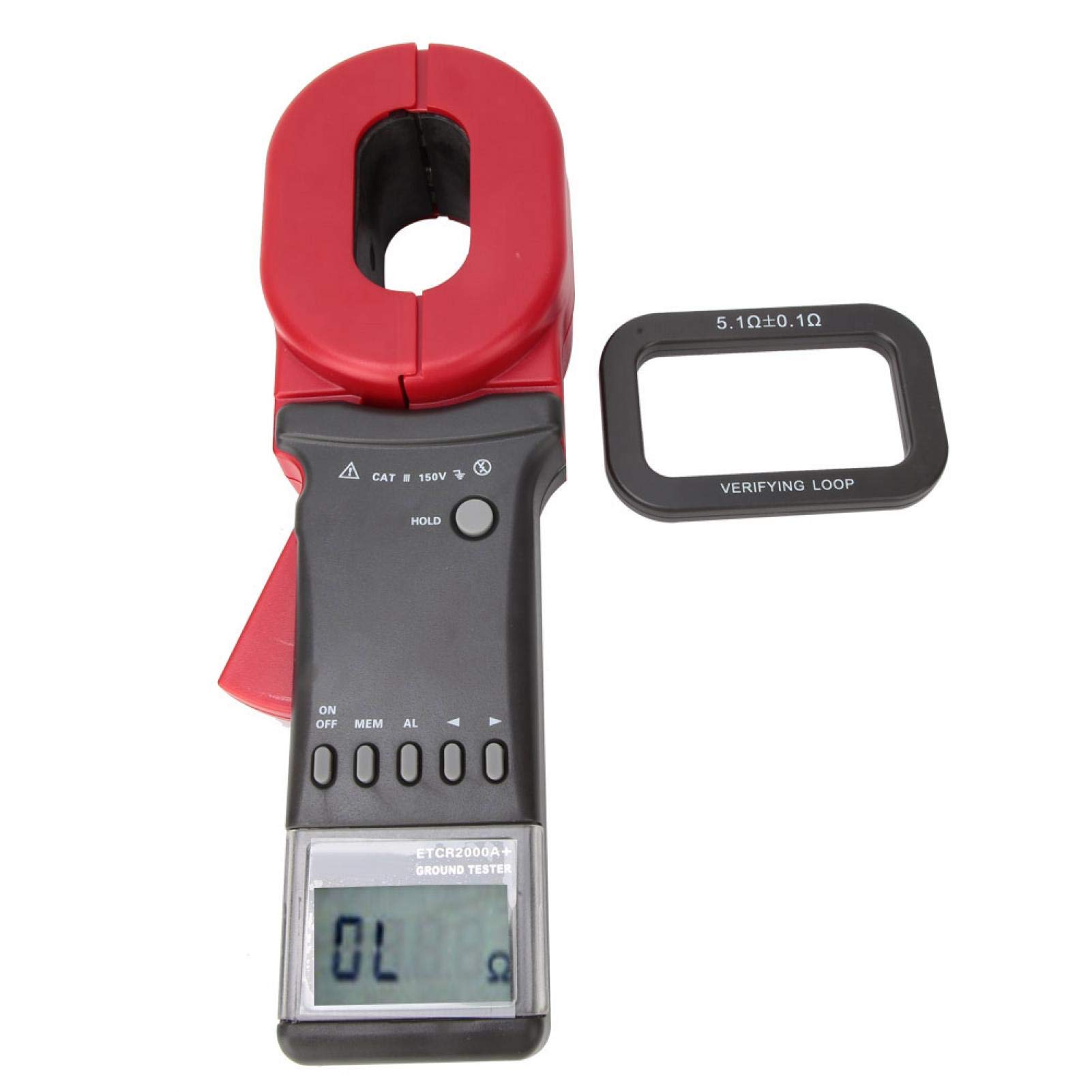 Akozon Digital Clamp Meter 2000A + On Ground Earth Tester mit LCD-Anzeige 0,01-200