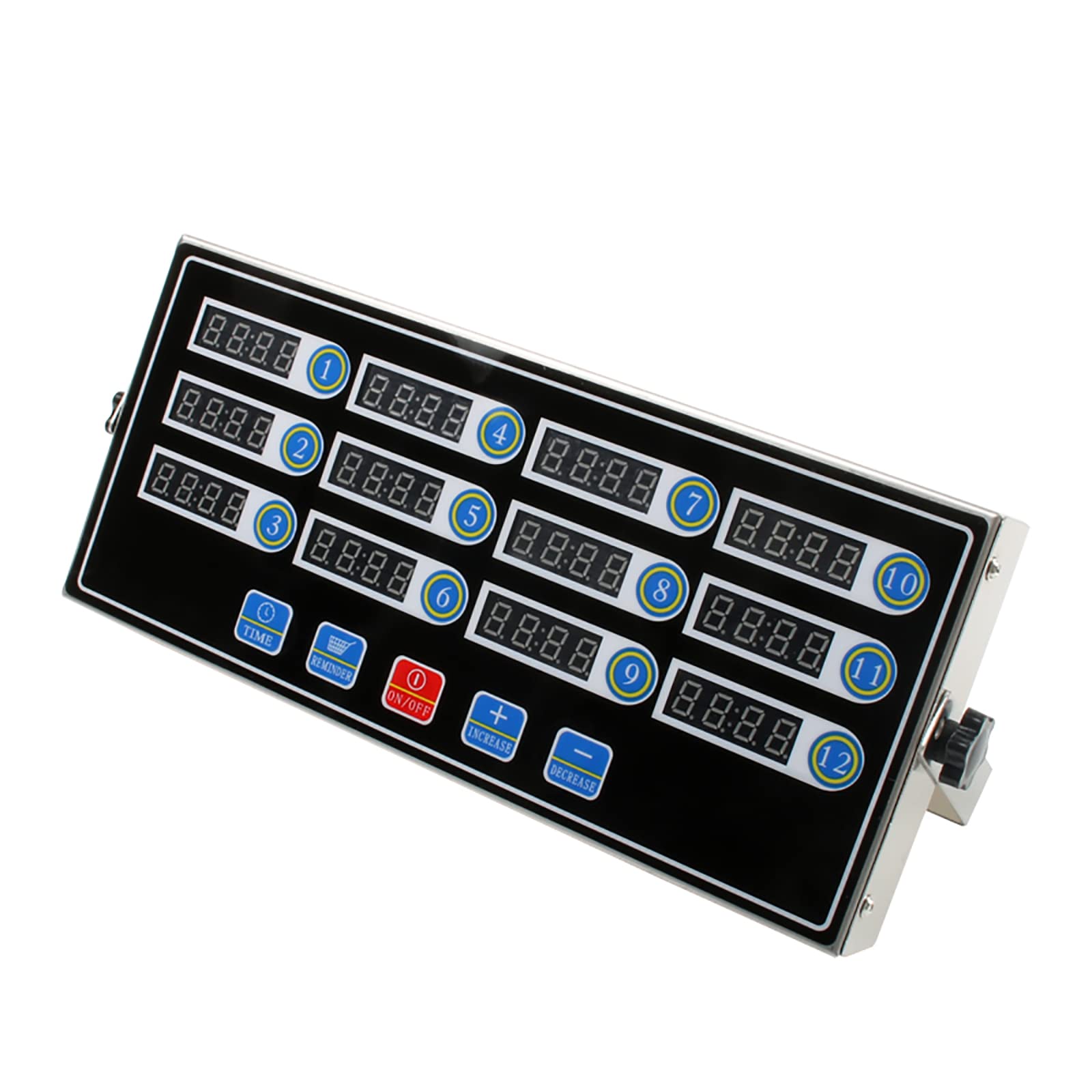 Kitchen Timer, Commercial 12 Channels Cooking Timers with Loud Alarm Cooking Reminder, Stainless Steel Calculagraph Timer for Cook Burger on Multiple Events