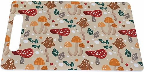 Miniatura 17 de Tabla de Cortar Mujer Africana Niña Africana Hojas de Árbol Étnico Mango de Agarre Retro Tablas de Cortar Tabla de Cortar para Cocina Plástico 16" x