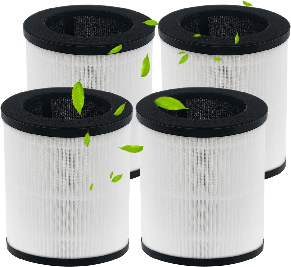 4 Pack P60 Replacement Filter Compatible with TPLMB/YARIKI P60 Air Purifier and Vhoiu KJ50 Air Purifier, 3-in-1 Nylon Pre-Filter, H13 True HEPA Filter,HEPA Filter and High-Efficiency Carbon