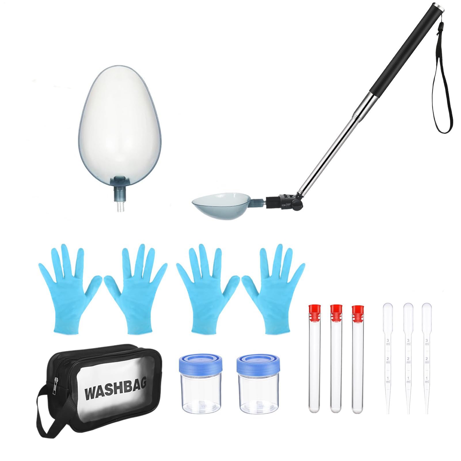 29-104 Cm Dog Urine Sample Catcher Stainless Steel Dog Urines Collector Adjustable Angle Long Handled Telescopic Dogs Urine Collector Urines Sample Catcher Extendable For Female Dogs