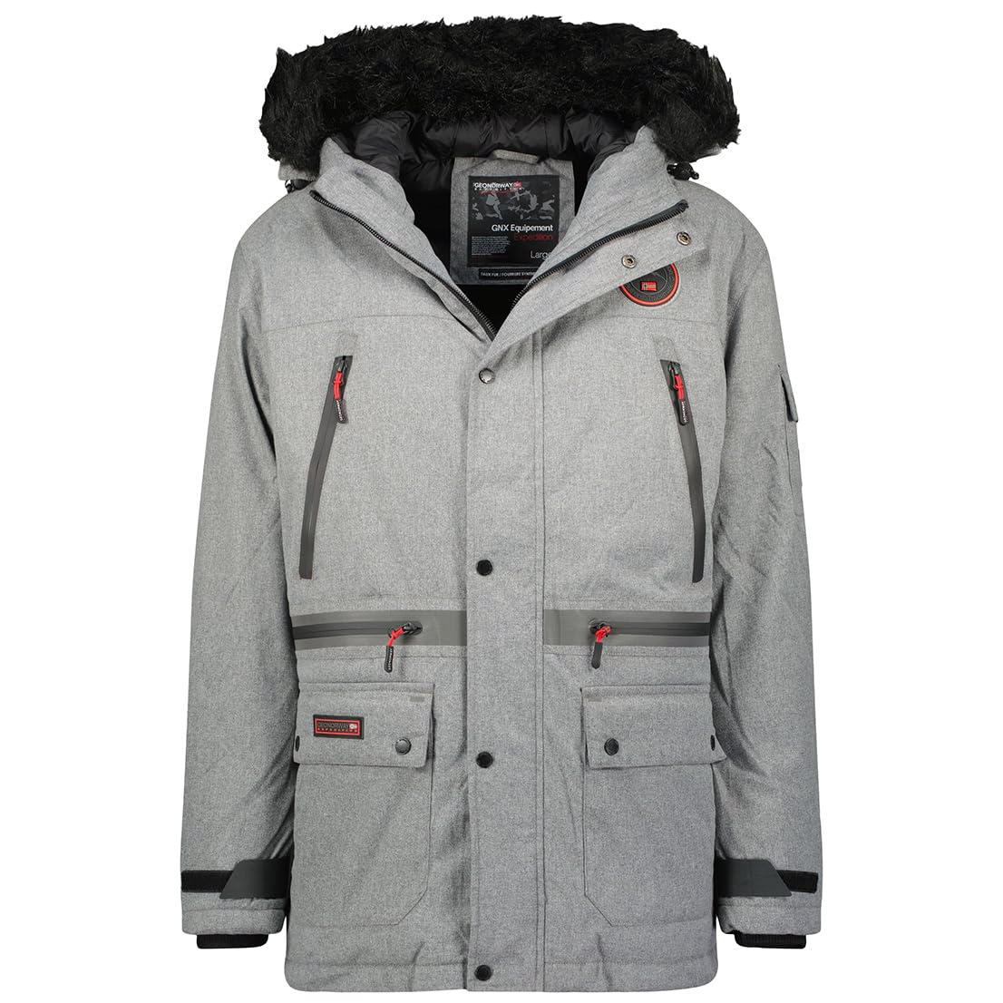 Geographical Norway Men's Gris Clair Cayran Parka,