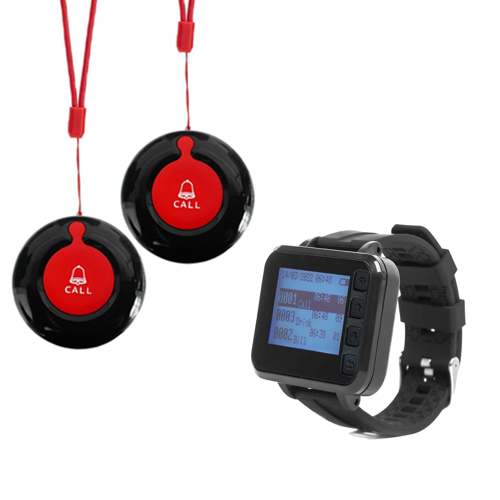 Life Alert Systems for Seniors Wireless Alert Button for Patients at Home Caregiver Pager Waterproof Call Bell for Home / Elderly Monitoring/Patient/Disabled