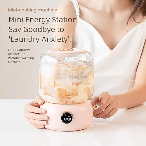Miniatura 5 de 2L Portable Washing Machine Small Washer Deeply Laundry Socks Underwear Baby Clothes Washer Travel Washing Machine