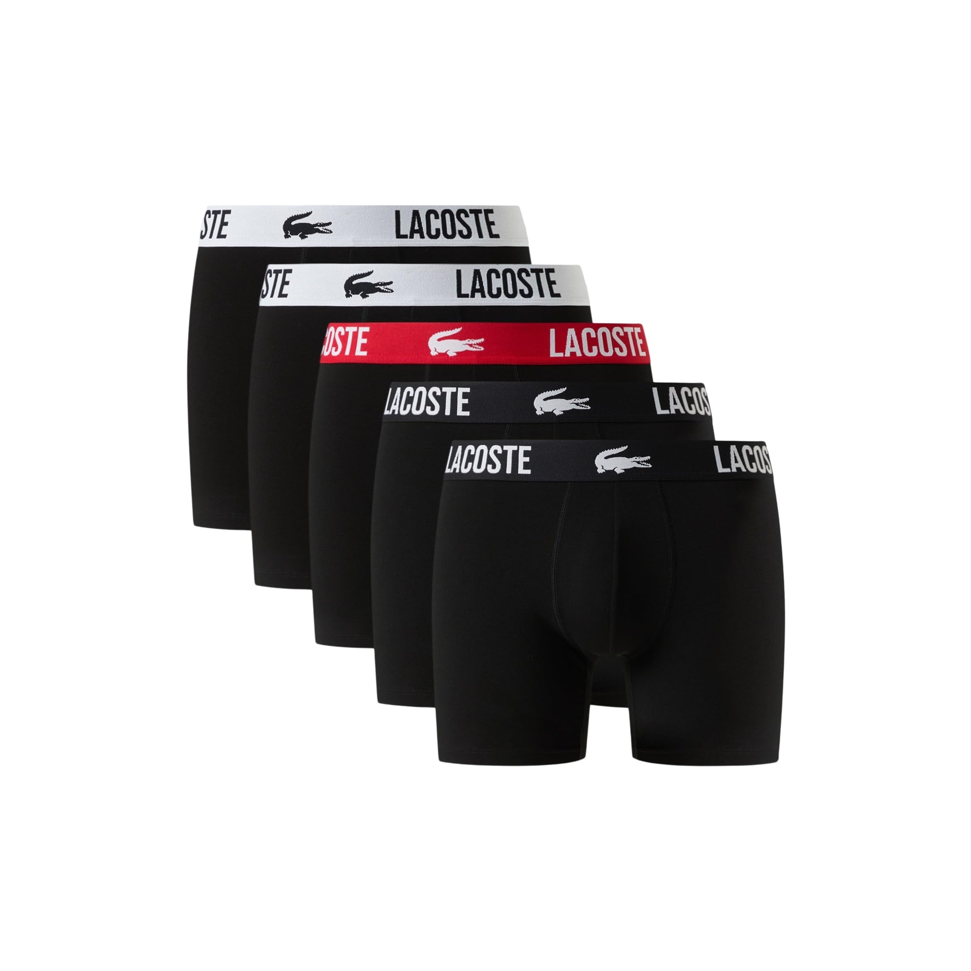 Lacoste mens Cotton Stretch Croc Boxer Briefs 5-pack Amazon Exclusives