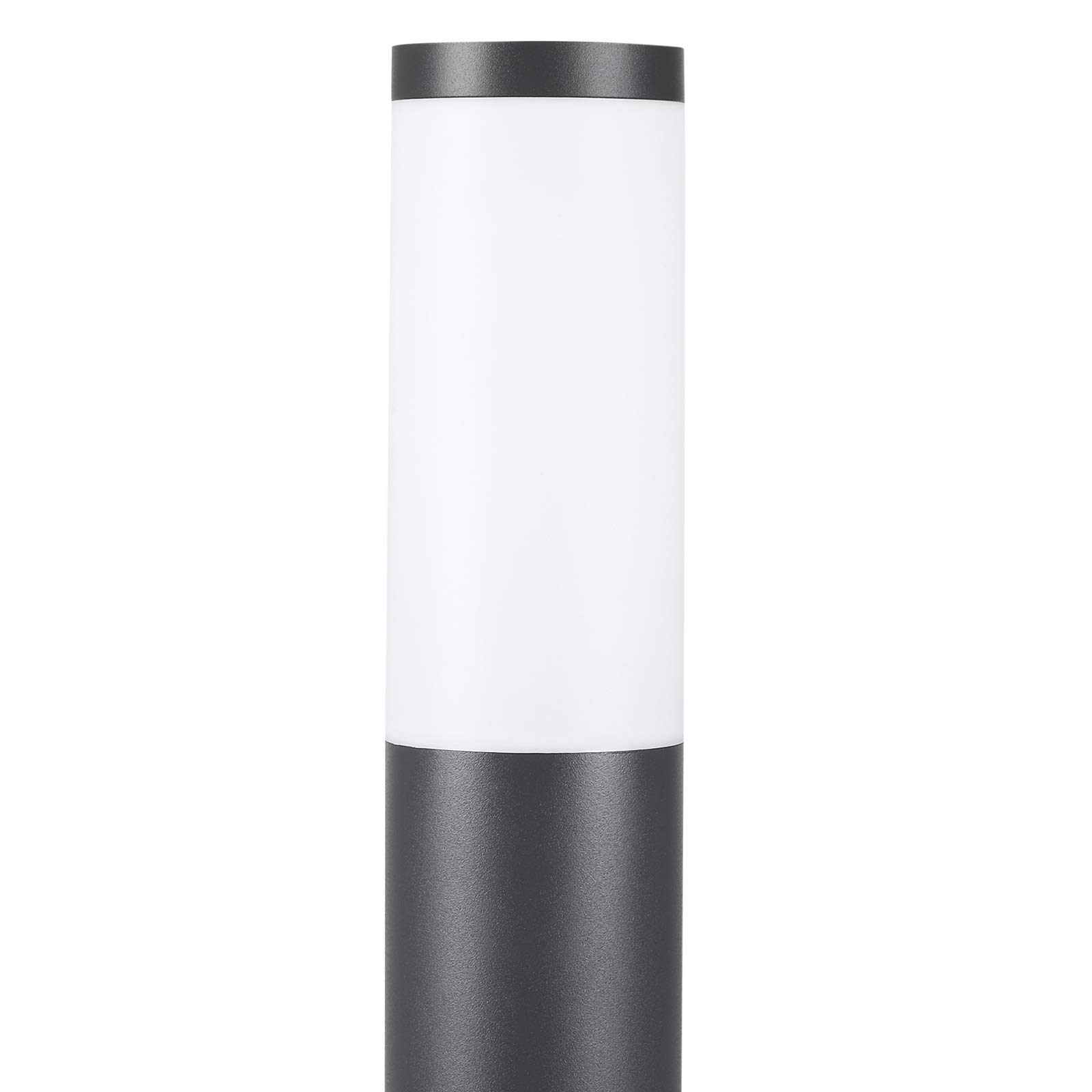 Monzana Lámpara de Jardín Poste de Luz Iluminación Exterior Sensor de Movimiento 100cm Acero Inoxidable Antracita