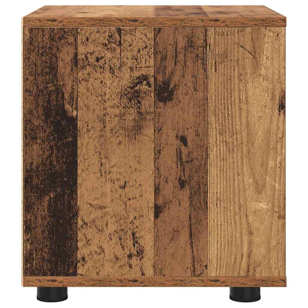 Badezimmerschrank Altholz 40,5x40x44 cm, Holzwerkstoff, mit Schublade, Stauraum für Handtücher, Kosmetik, minimalistisches Design, feuchtigkeitsbeständig