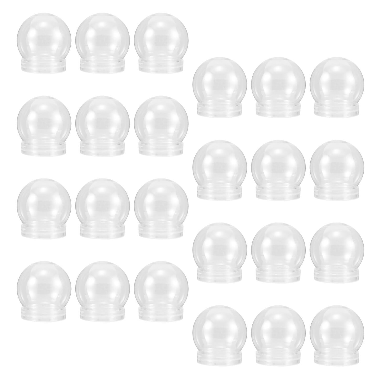 Bolas de nieve transparentes con tapa de rosca hermética reutilizables 1